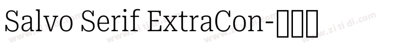 Salvo Serif ExtraCon字体转换